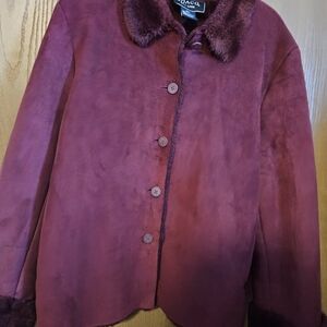 COACO NY Faux suede/fur Shearling style Jacket ! Super soft and warm Size XL